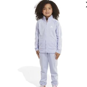 Adidas Kids 2-piece Track Jacket and Track Pants Size 4 Light Purple